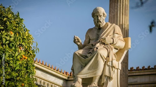 Marble Statue of the Great Greek Philosopher Plato 