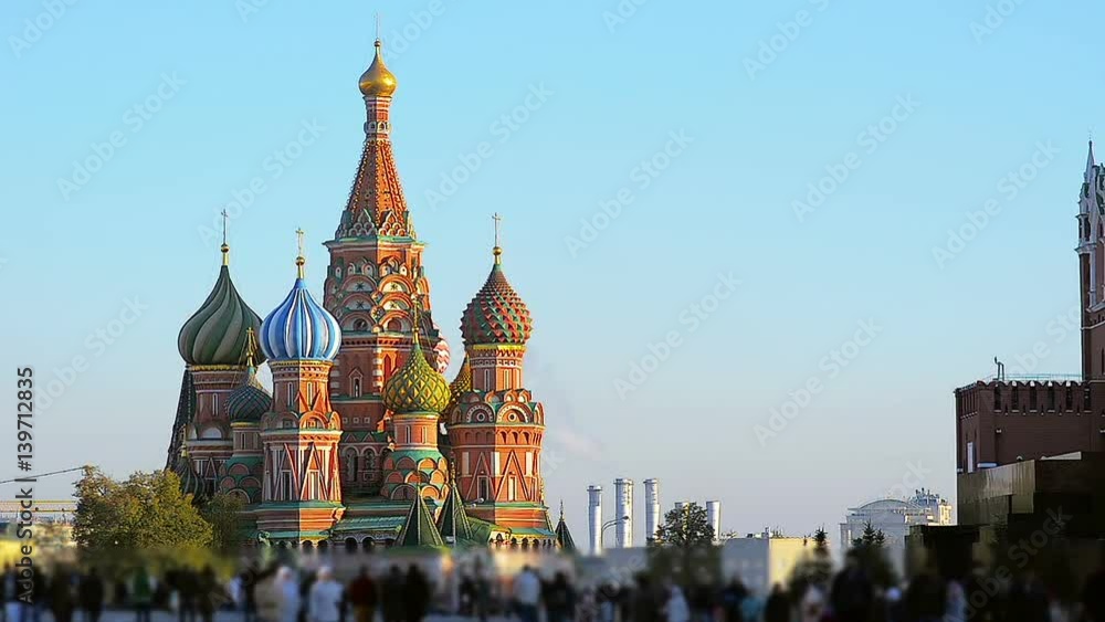 People are Walking on the Red Square in Moscow People are Walking on the Red Square in Moscow