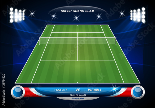 set of infographic elements. tennis game concept. Vector illustration.