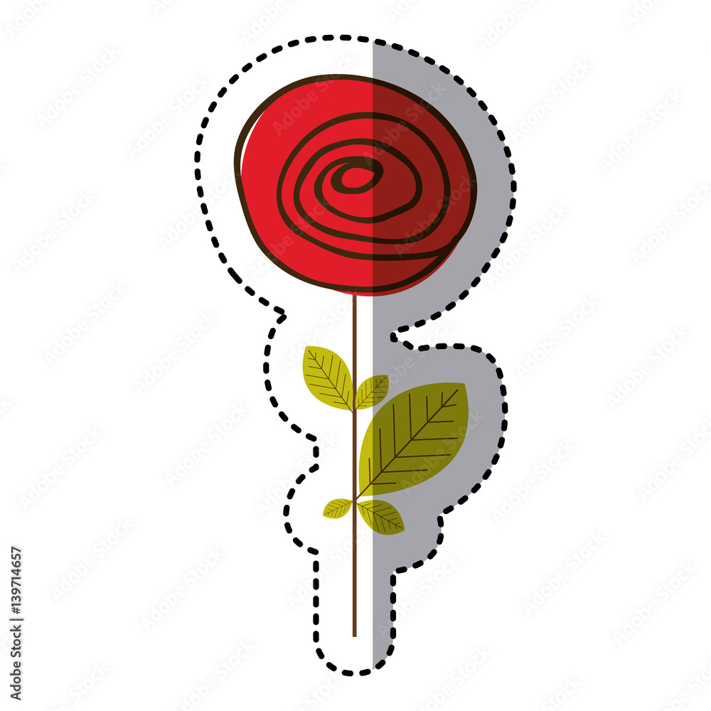 red flower with rounds petals icon, vector illustraction design image red flower with rounds petals icon, vector illustraction design image