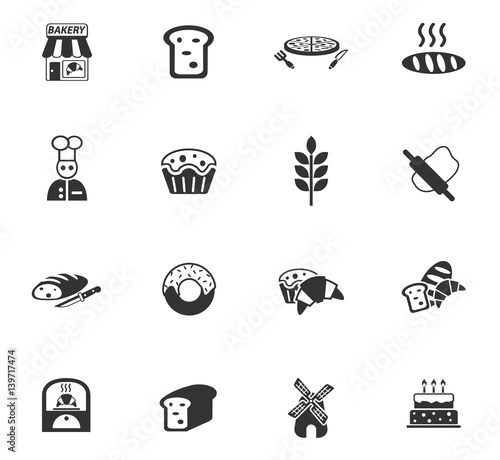 bakery icon set