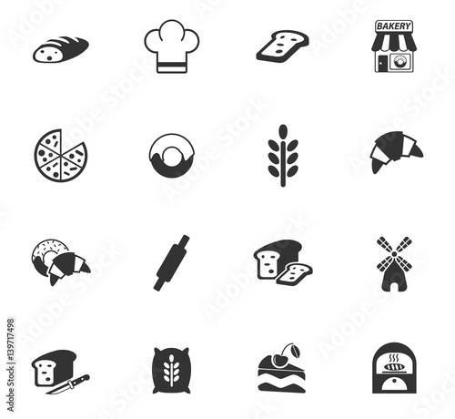 bakery icon set