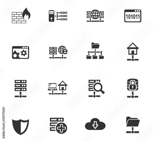 hosting provider icon set