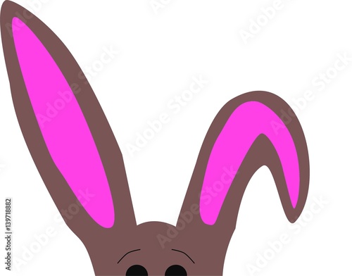 Osterhase mit Hasenohren zu stern