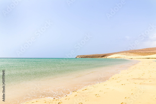 Southern Fuertevetura, Playa de Sotavento de Jandia. Sotavento Beach in Fuerteventura, Canary Islands, Spain.