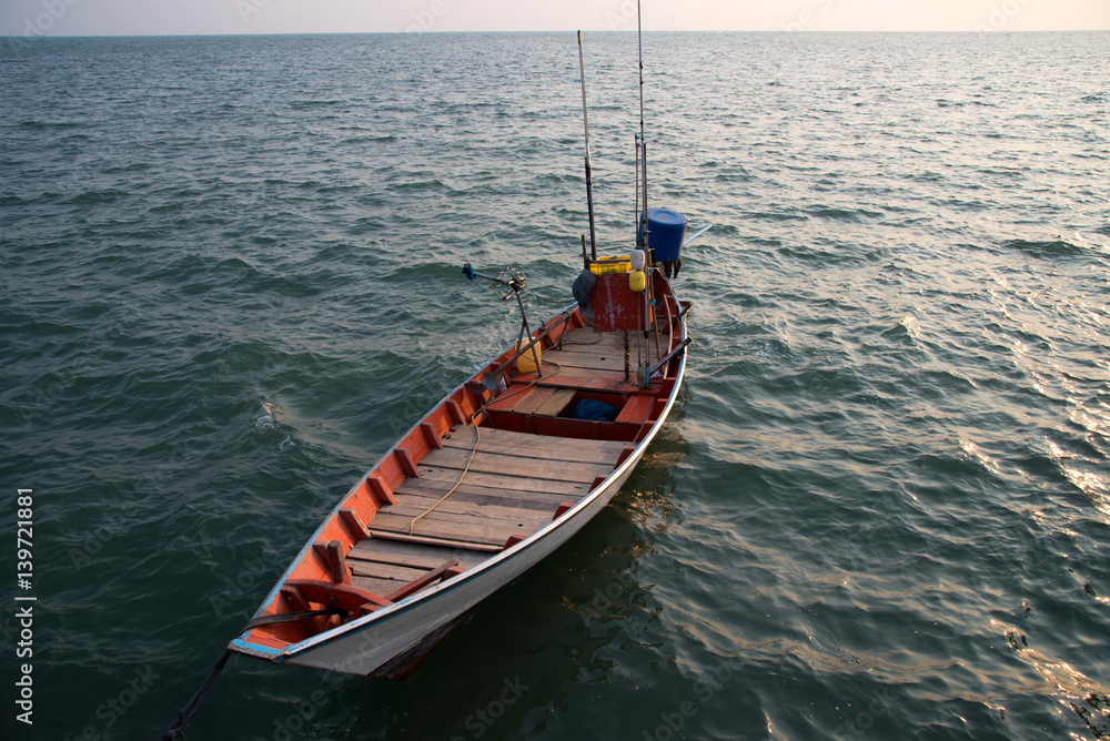 Fisherman's boat parked in the sea