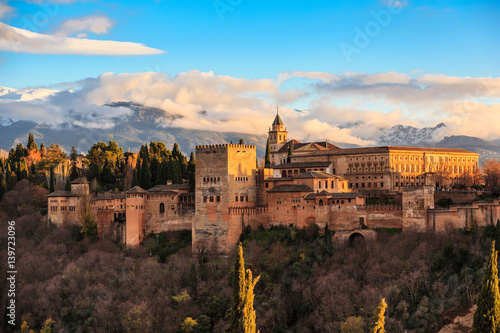 The Alhambra of Granada. Spain