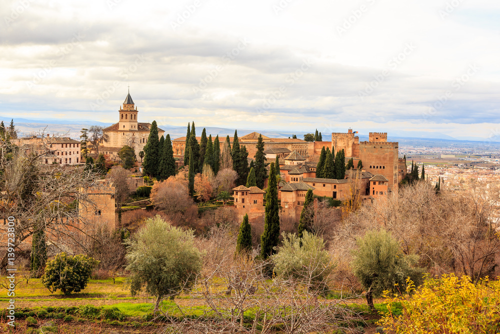 The Alhambra of Granada. Spain