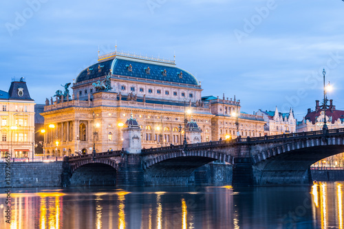 Photography The National Theatre in Prague - Czech Republic.