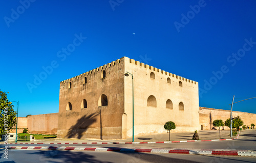 Fortification walls at Bab Belkari in Meknes, Morocco photo