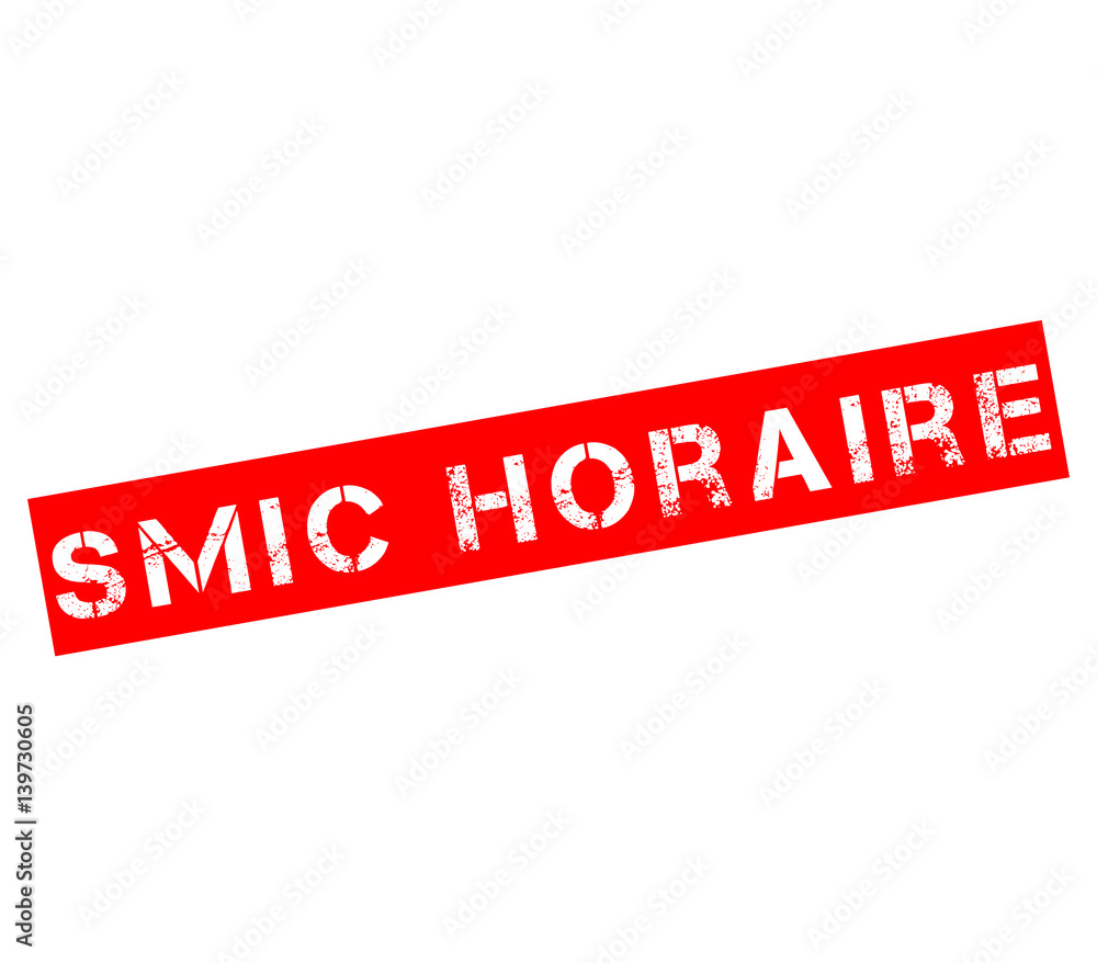 Fototapeta premium Tampon avec texte smic horaire
