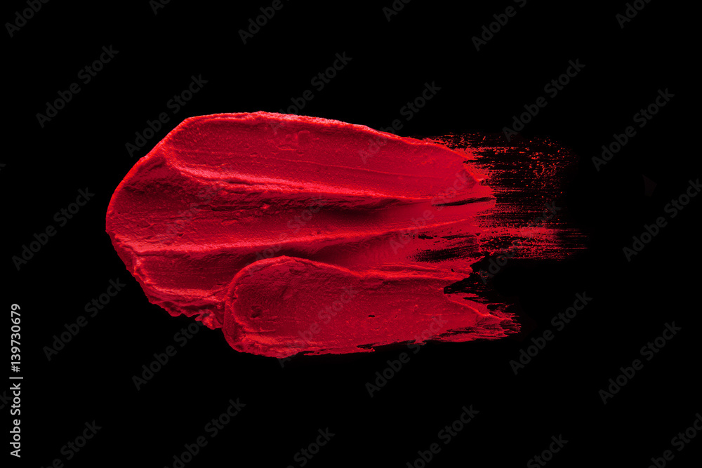 Red lipstick smudge Red lipstick smudge