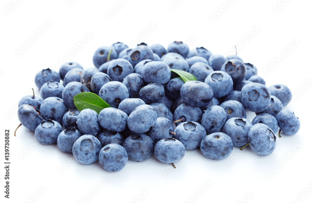Heap of blueberries isolated on white background Heap of blueberries isolated on white background