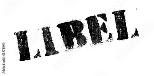 Libel rubber stamp. Grunge design with dust scratches. Effects can be easily removed for a clean, crisp look. Color is easily changed.