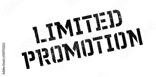 Limited Promotion rubber stamp. Grunge design with dust scratches. Effects can be easily removed for a clean, crisp look. Color is easily changed.