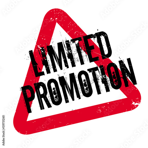 Limited Promotion rubber stamp. Grunge design with dust scratches. Effects can be easily removed for a clean, crisp look. Color is easily changed.