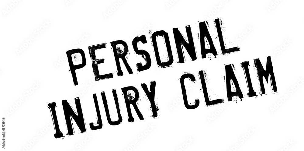 Personal Injury Claim rubber stamp. Grunge design with dust scratches. Effects can be easily removed for a clean, crisp look. Color is easily changed.