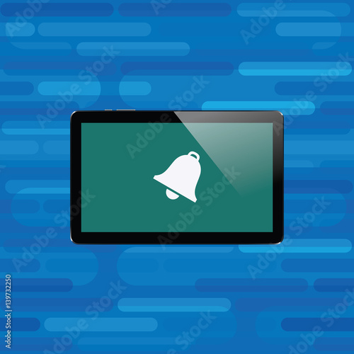 Digital tablet with shiny sensor screen. Electronic smart device. Mobile gadget.