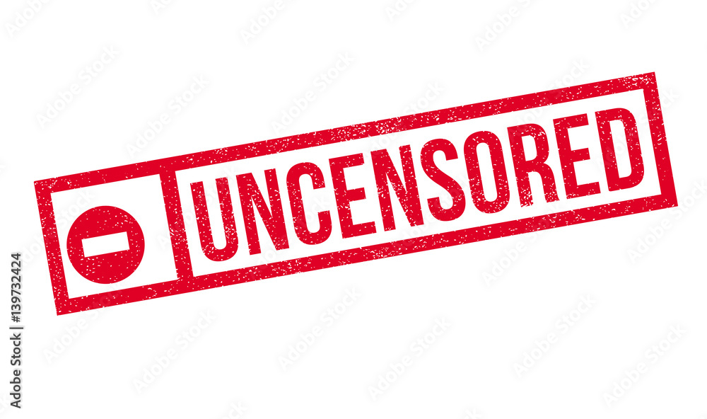 Fototapeta premium Uncensored rubber stamp. Grunge design with dust scratches. Effects can be easily removed for a clean, crisp look. Color is easily changed.