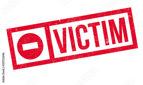 Victim rubber stamp. Grunge design with dust scratches. Effects can be easily removed for a clean, crisp look. Color is easily changed.