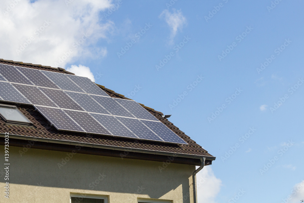 roof with solar panels