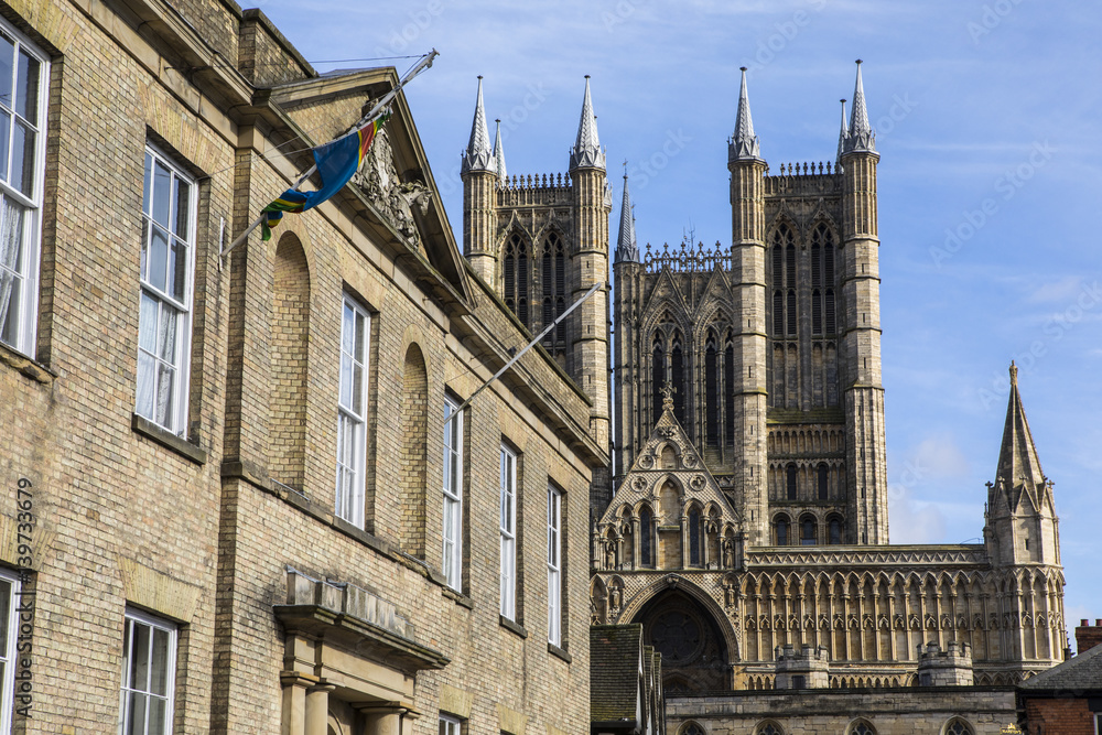 Fototapeta premium Judges Lodgings and Lincoln Cathedral