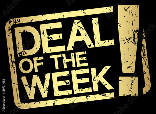 gold stamp with text deal of the week