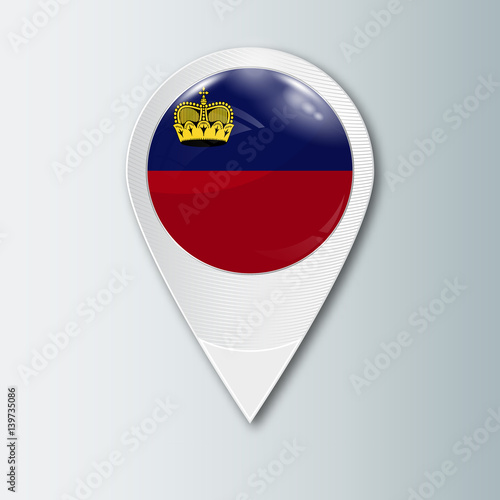 Pointer with the national flag of Liechtenstein in the ball with reflection. Tag to indicate the location. Realistic vector illustration. Free Download Pointer with the national flag of Liechtenstein in the ball with reflection. Tag to indicate the location. Realistic vector illustration. - GFXLoad