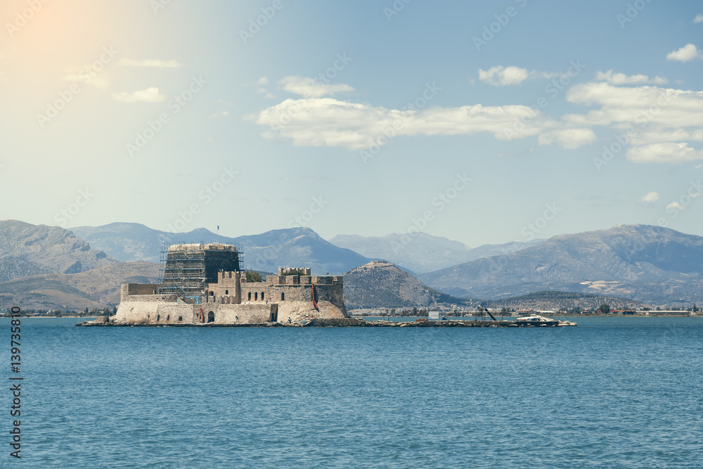 Small island, Bourtzi fortified island Small island, Bourtzi fortified island