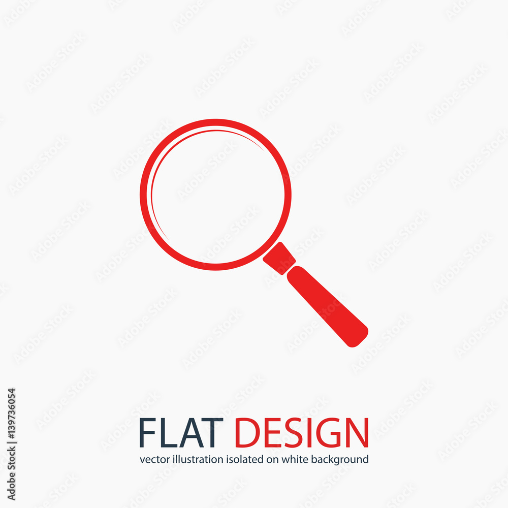 Search icon, vector illustration. Flat design style Search icon, vector illustration. Flat design style