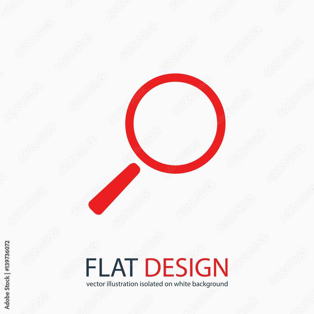 Search icon, vector illustration. Flat design style Search icon, vector illustration. Flat design style