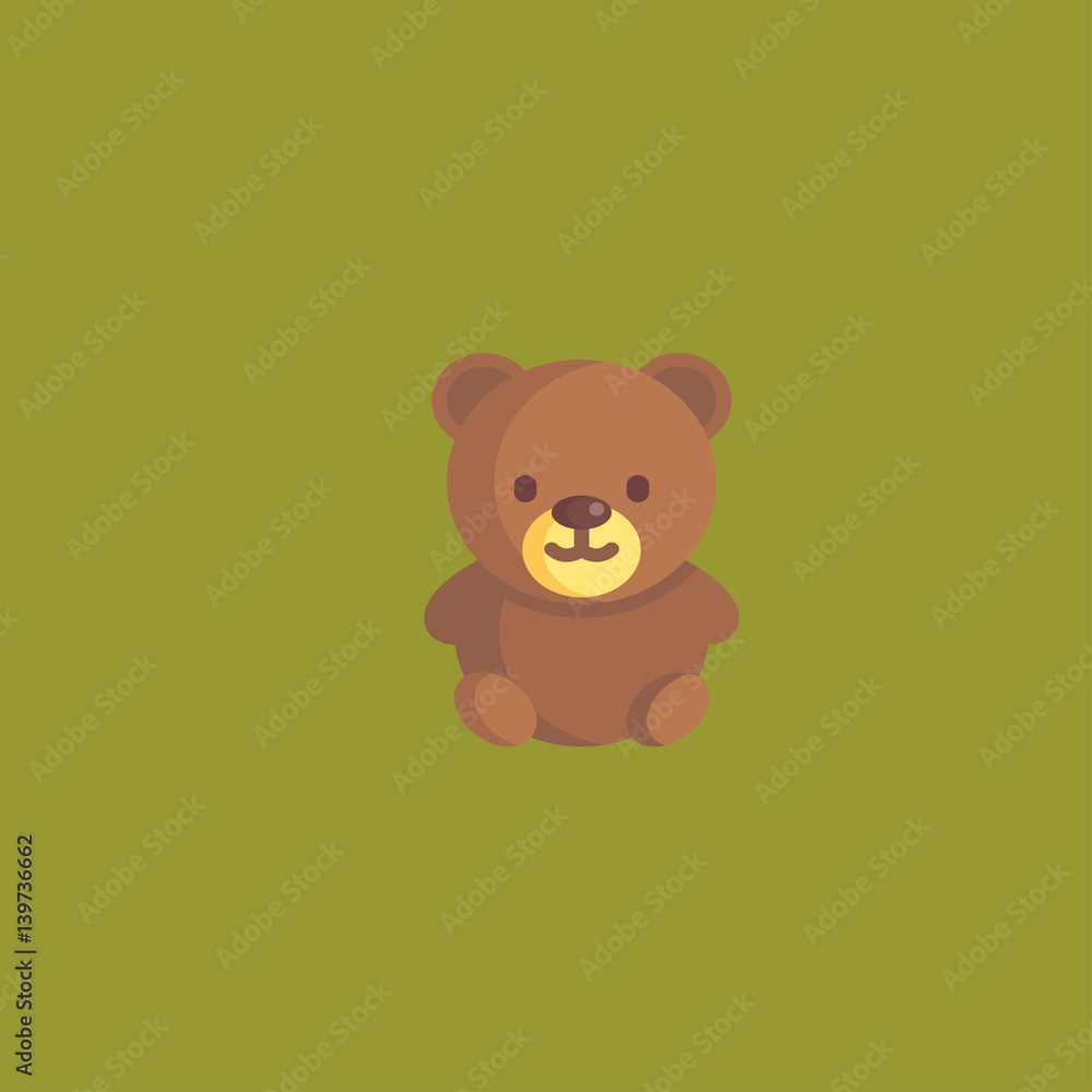 bear toy icon. flat design bear toy icon. flat design