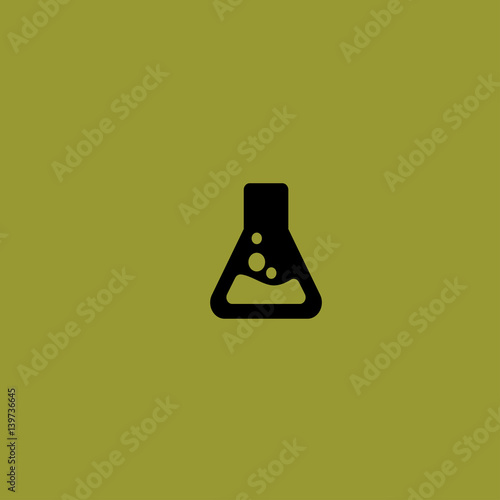 beaker icon. flat design