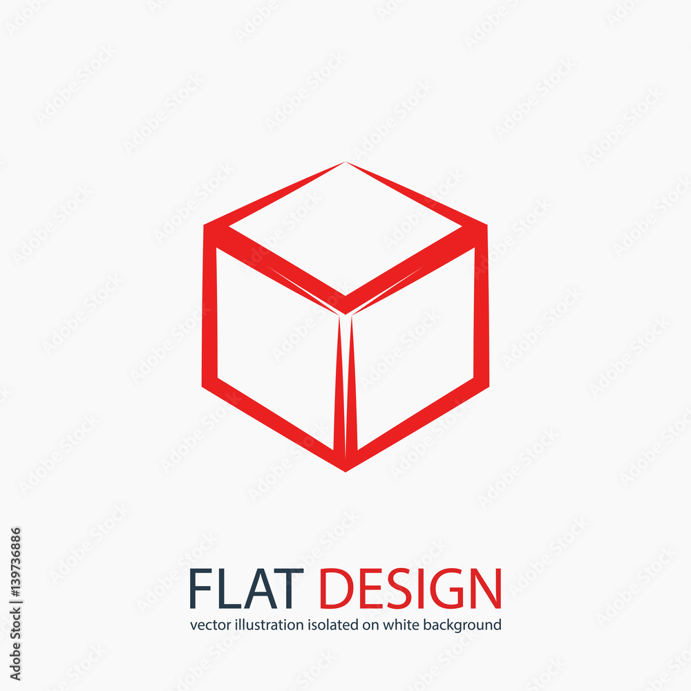 3d cube logo design icon, vector illustration. Flat design style 3d cube logo design icon, vector illustration. Flat design style