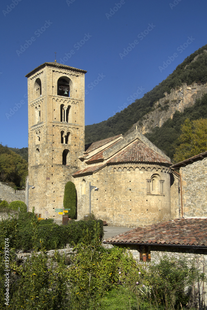 Church of Sant Cristofor Baget, Girona province, Catalonia, Spain