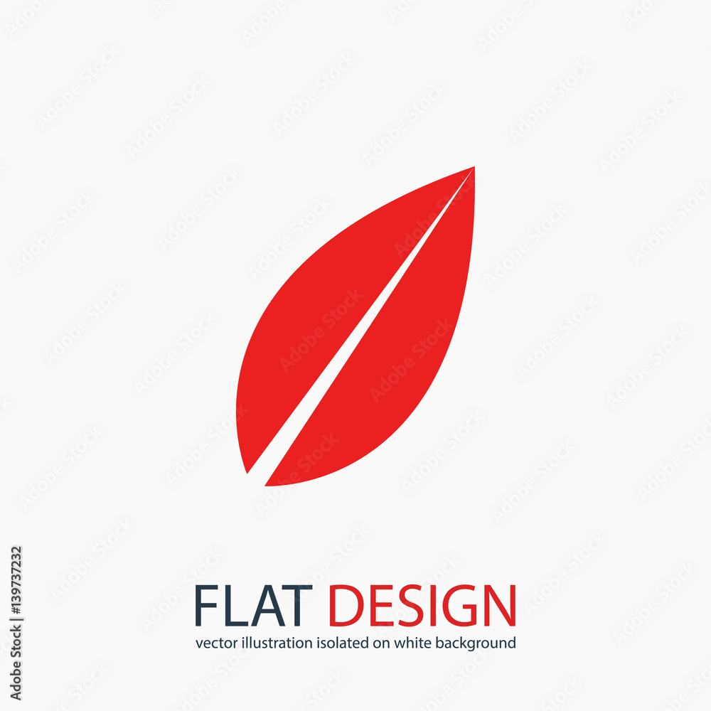 Leaf icon, vector illustration. Flat design style Leaf icon, vector illustration. Flat design style