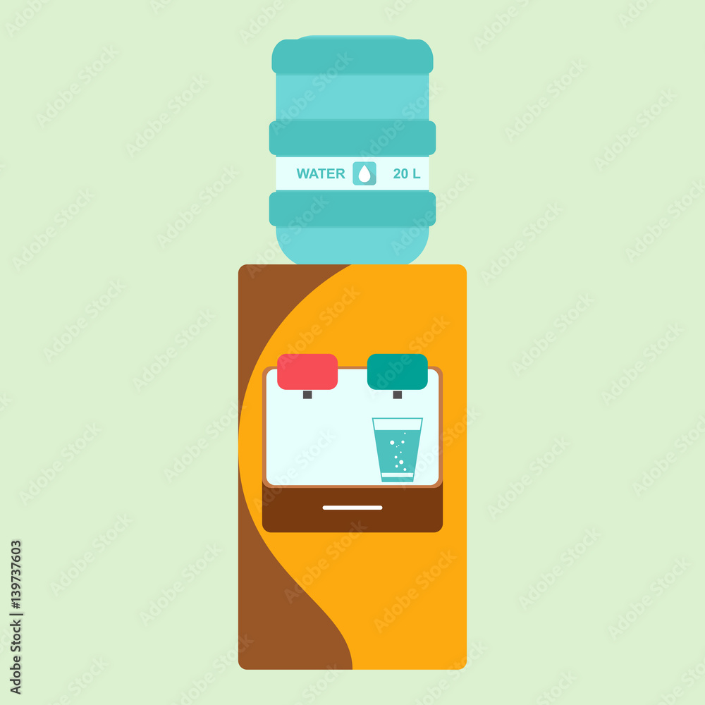 Vector illustration of water cooler Vector illustration of water cooler