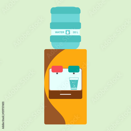 Vector illustration of water cooler