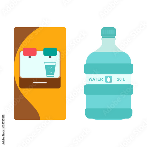 Water cooler and 20 liter bottle of water