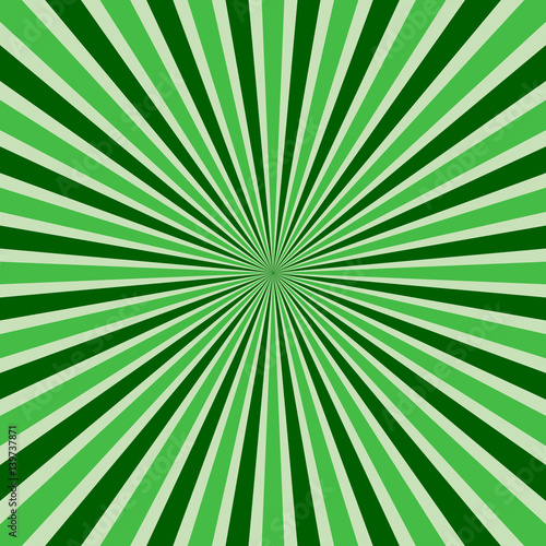 Abstract retro rays green background.