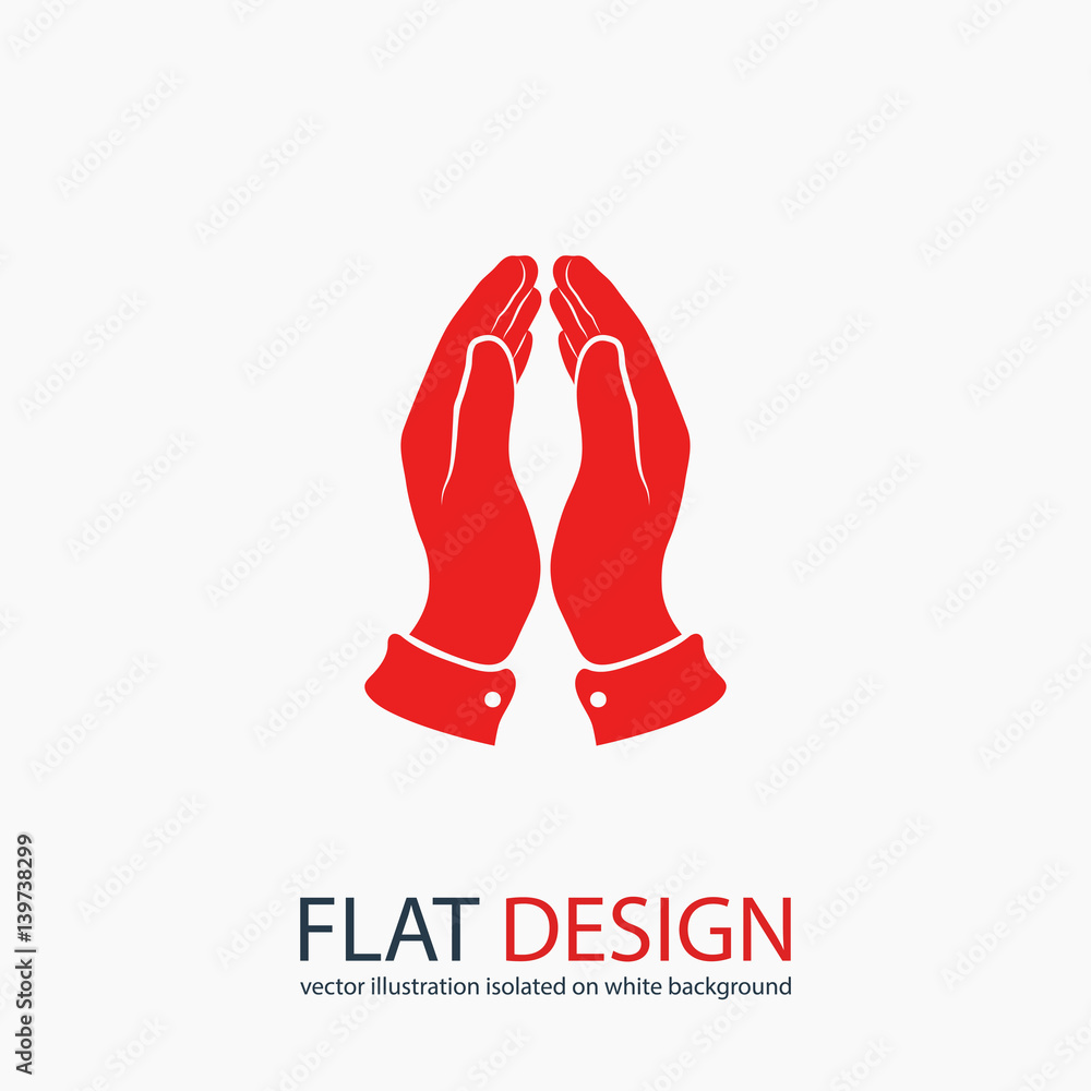 Praying hands icon, vector illustration. Flat design style Praying hands icon, vector illustration. Flat design style