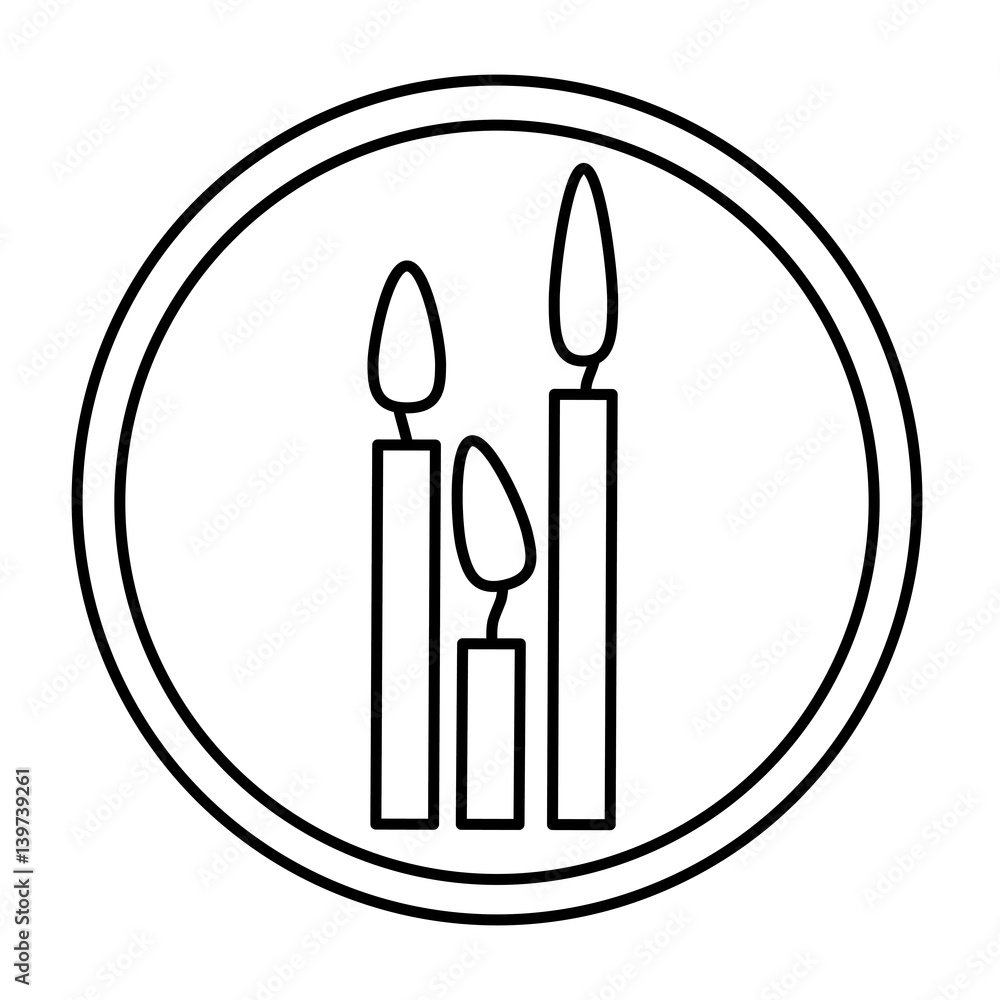 silhouette round emblem with canddles icon, vector illustraction design silhouette round emblem with canddles icon, vector illustraction design