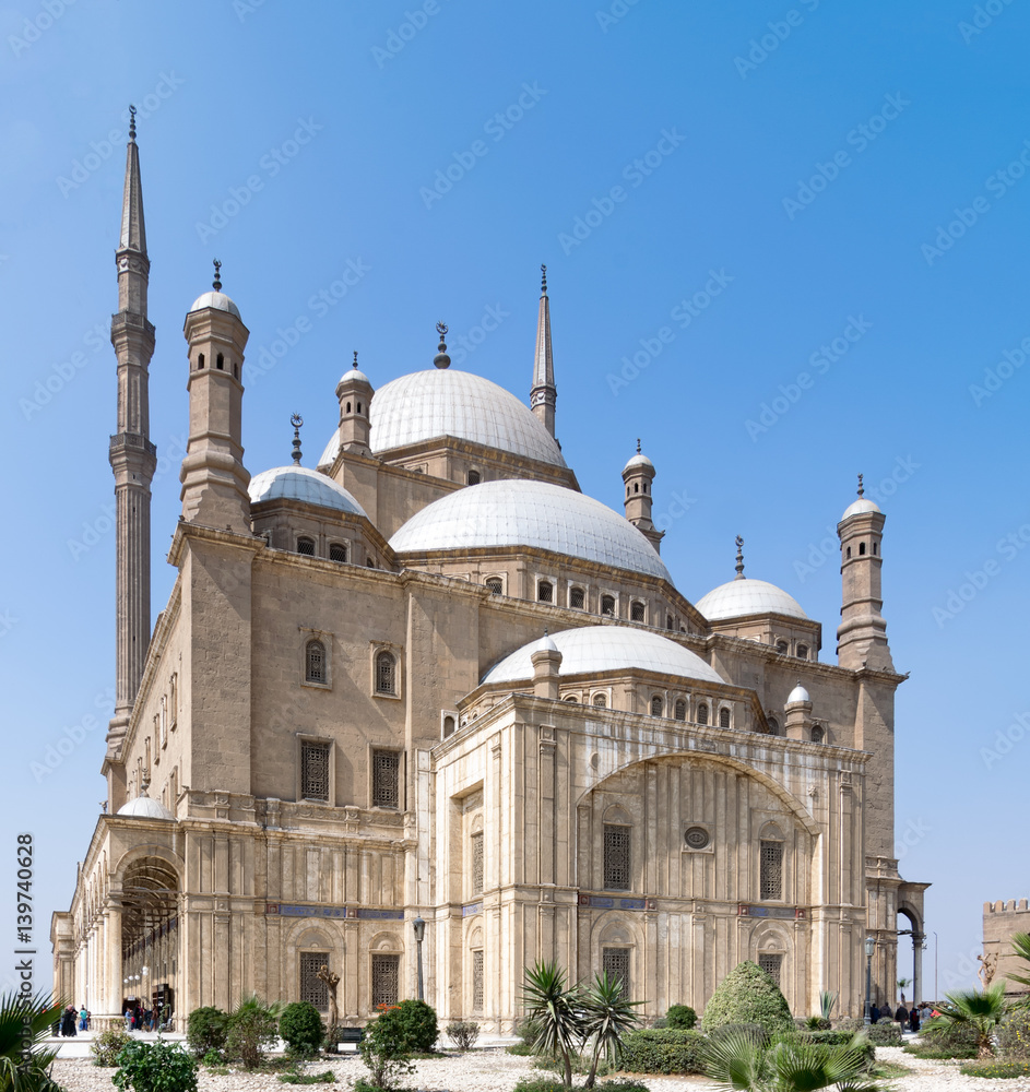 The great Mosque of Muhammad Ali Pasha (Alabaster Mosque), situated in the Citadel of Cairo, Egypt, commissioned by Muhammad Ali Pasha 1830 - 1848. Considered as one of the landmarks of Cairo