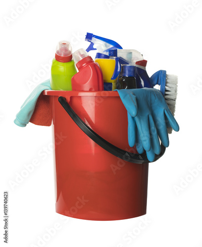 Cleaning items in bucket