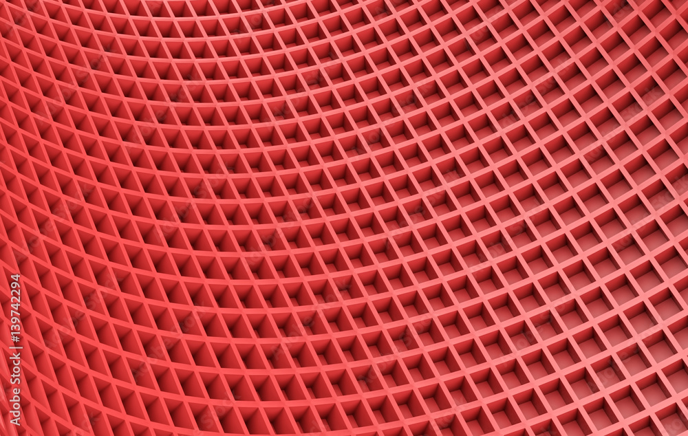 Obraz premium Czerwony abstrakcjonistyczny wizerunek sześcianu tło. Renderowania 3d