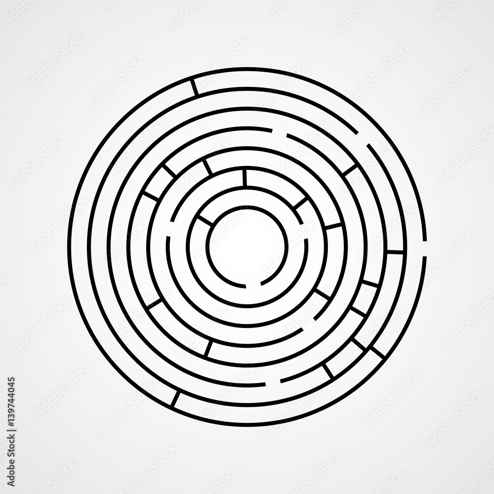 Vector illustration of labyrinth on a gray background Vector illustration of labyrinth on a gray background