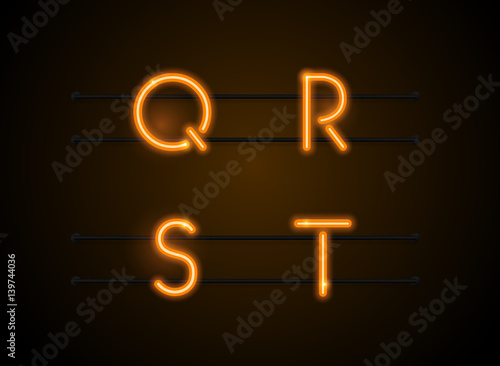 neon font qrst photo