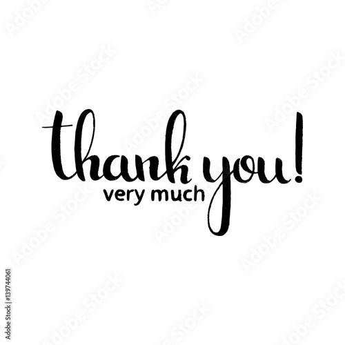 Thank you very much handwritten lettering