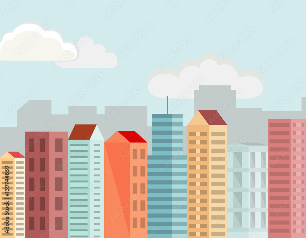 simple city illustration silhouette simple city illustration silhouette