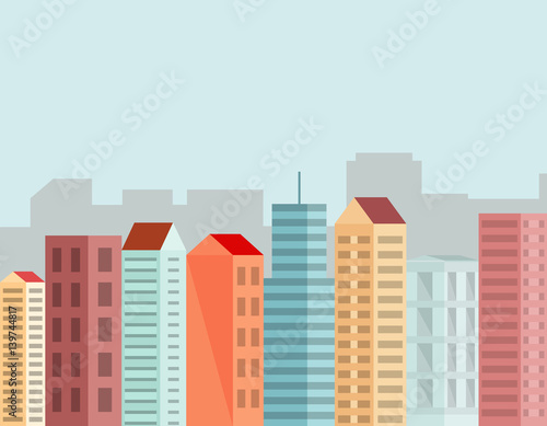 simple city illustration silhouette © milankubicka